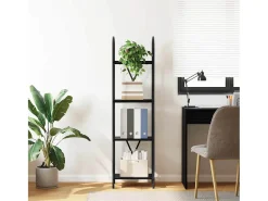 Estante de libros Roble negro 40 x 30 x 146 cm
