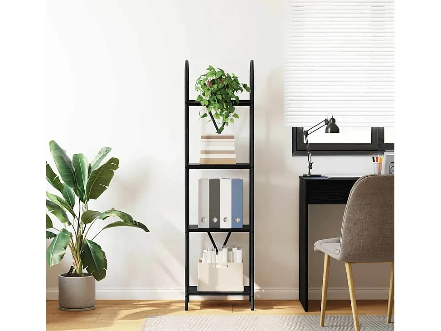Estante de libros Roble negro 40 x 30 x 146 cm