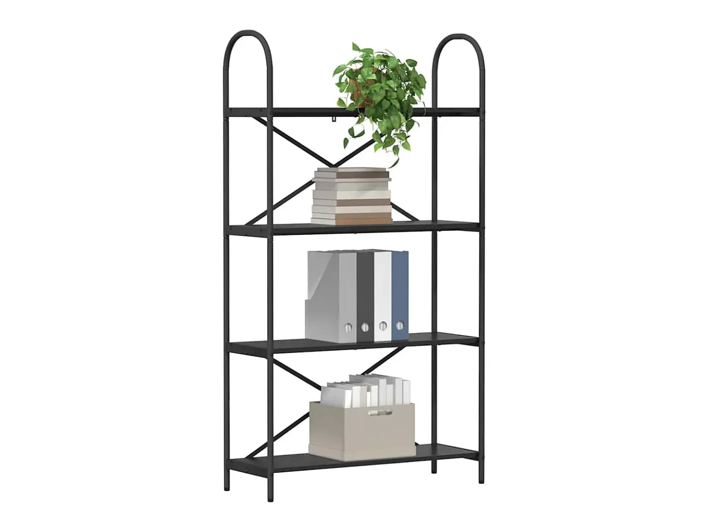 Estante de libros Roble negro 80 x 30 x 146 cm