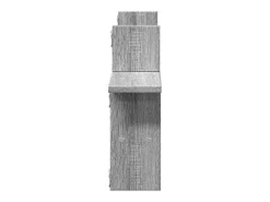 Estante de pared 2 uds madera ingeniería gris Sonoma 38x12x38cm
