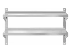 Estante de pared acero inoxidable plateado 100x40x60 cm ES374470
