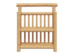 Estante de pared con balda marrón 40 x 13 x 44 cm Bambú