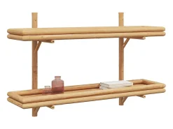 Estante de pared con balda marrón 100 x 26 x 60 cm Bambú