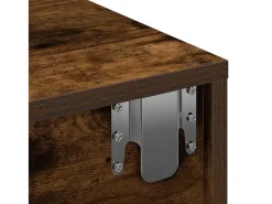 Estante de pared con cajones de madera de ingeniería de roble ahumado