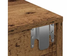 Estante de pared con cajones de madera vieja de ingeniería de madera