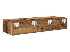 Estante de pared con cajones de madera vieja de ingeniería de madera