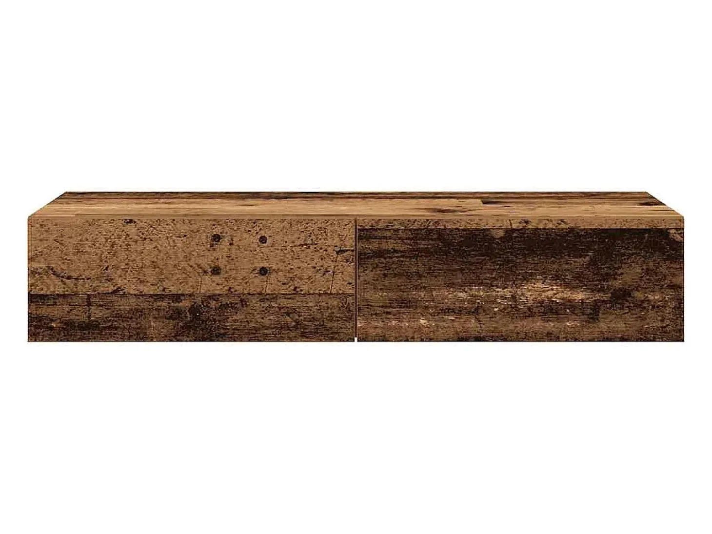 Estante de pared con cajones de madera vieja de ingeniería de madera