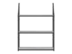 Estante de pared de 3 niveles Sonoma Grey 60x21x78,5 cm