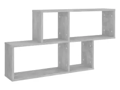 Estante de pared de hormigón gris 100x18x53 cm Madera de ingeniería