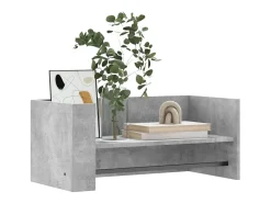 Estante de pared de hormigón gris 70,5x35x30,5 cm madera de ingeniería