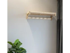 Estante de pared de álamo 78 x 31 cm
