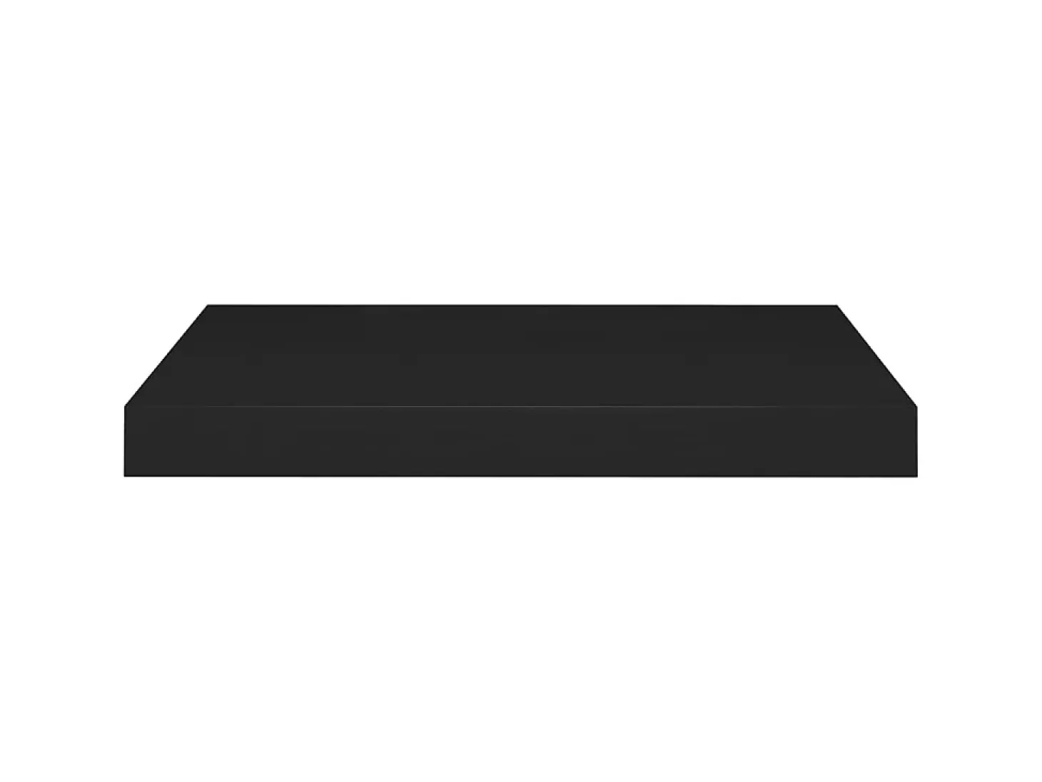 Estante de pared de pared MDF negro 50x23x3,8 cm ES79756