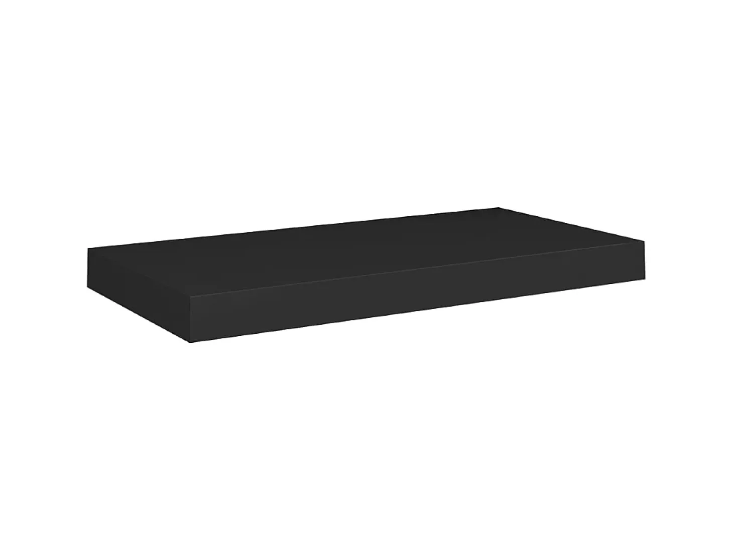 Estante de pared de pared MDF negro 50x23x3,8 cm ES79756