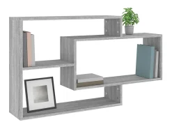 Estante de pared madera ingeniería gris Sonoma 104x20x58,5 cm ES57927