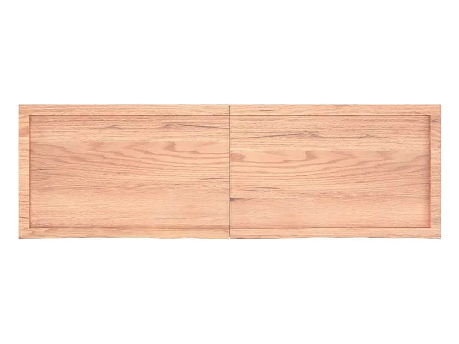 Estante de pared marrón claro en madera maciza de roble tratado