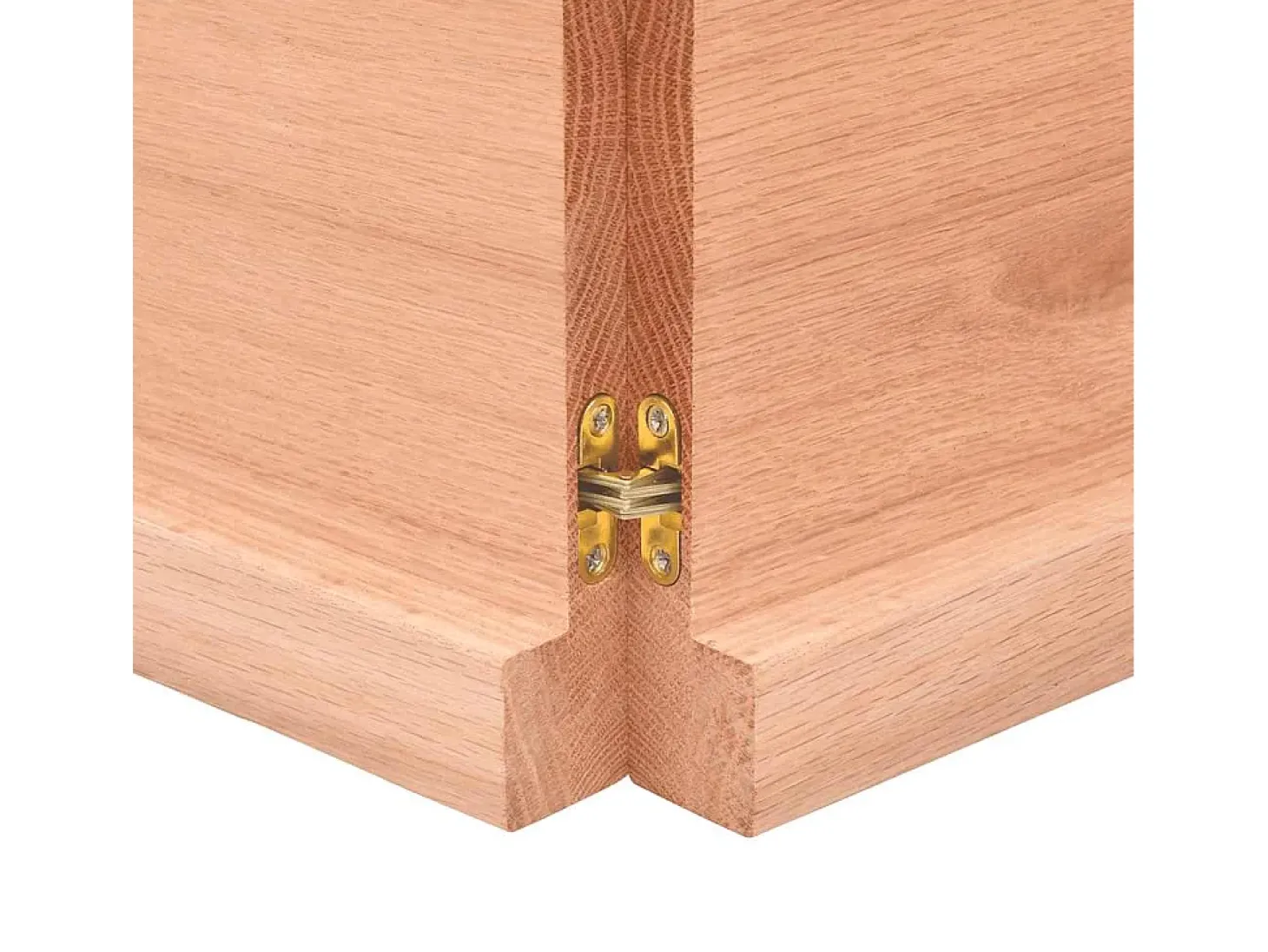 Estante de pared marrón claro en madera maciza de roble tratado