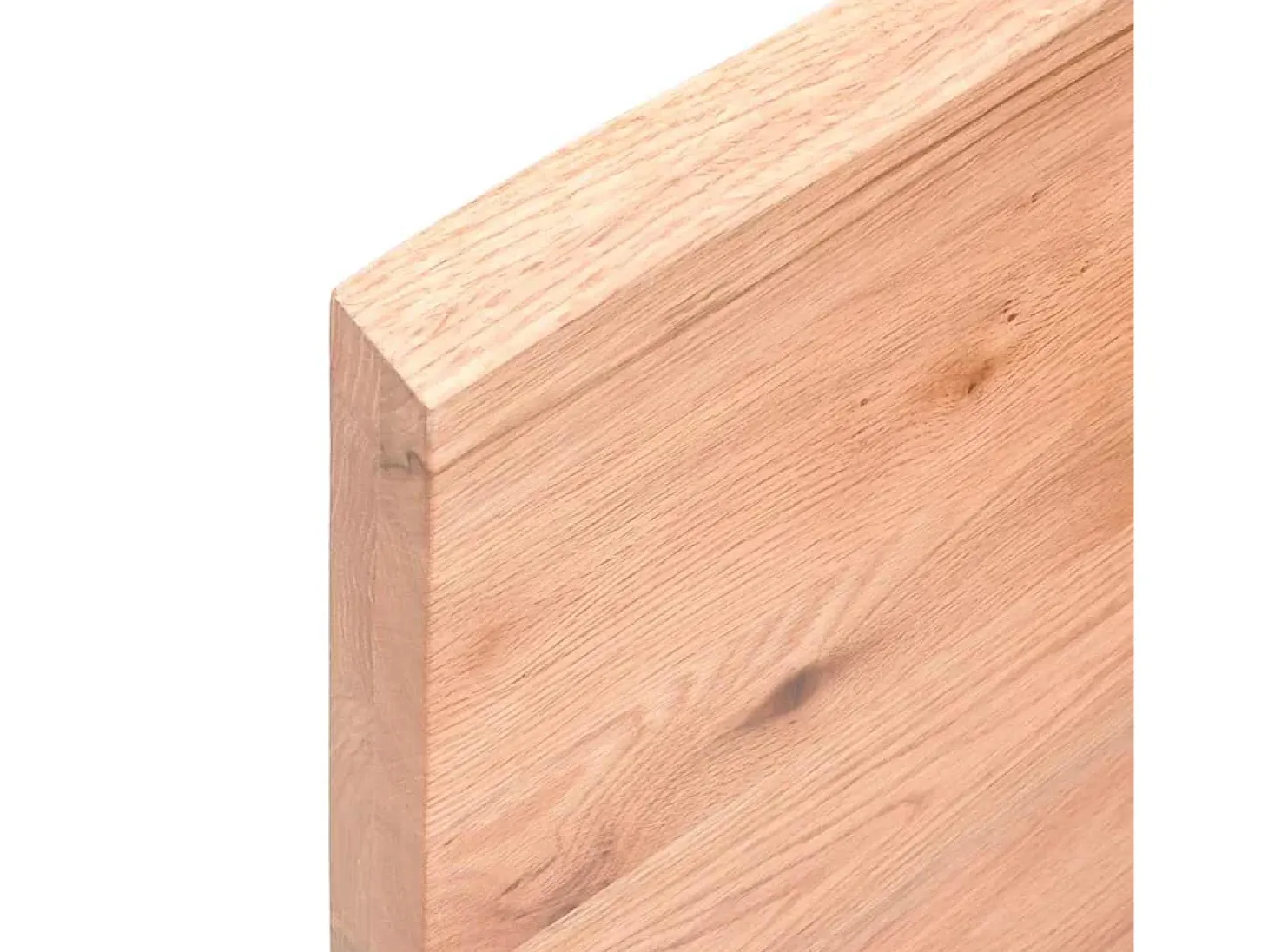 Estante de pared marrón claro en madera maciza de roble tratado