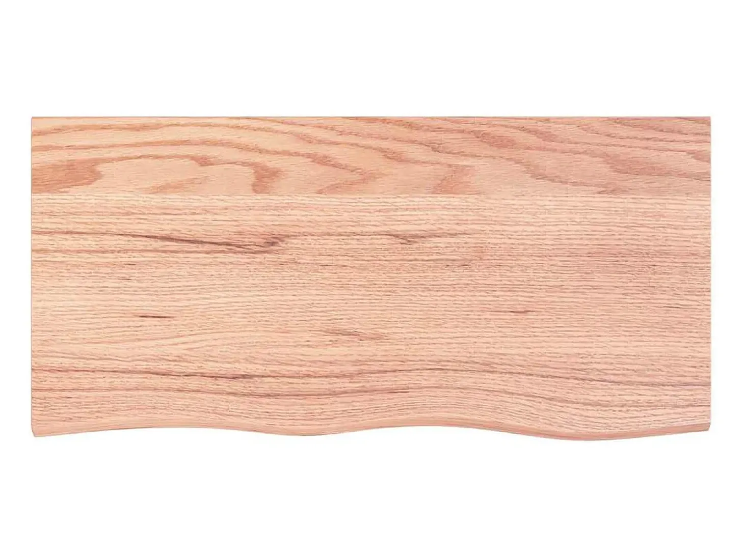 Estante de pared marrón claro en madera maciza de roble tratado