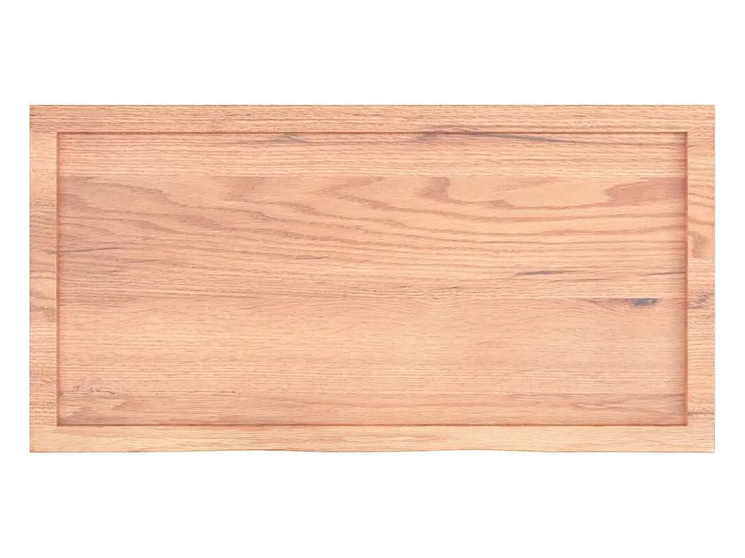 Estante de pared marrón claro en madera maciza de roble tratado