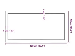 Estante de pared marrón claro en madera maciza de roble tratado