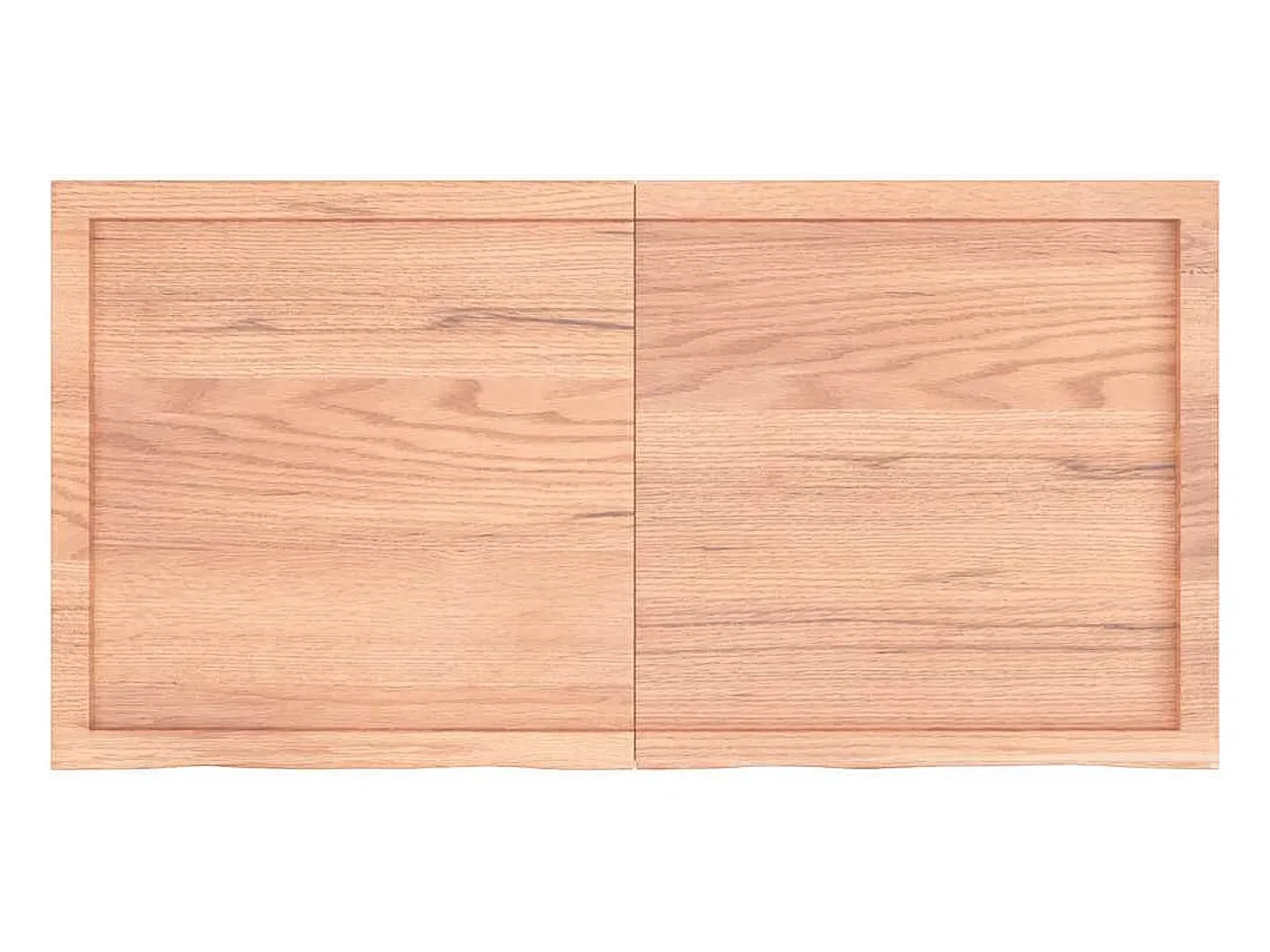Estante de pared marrón claro en madera maciza de roble tratado