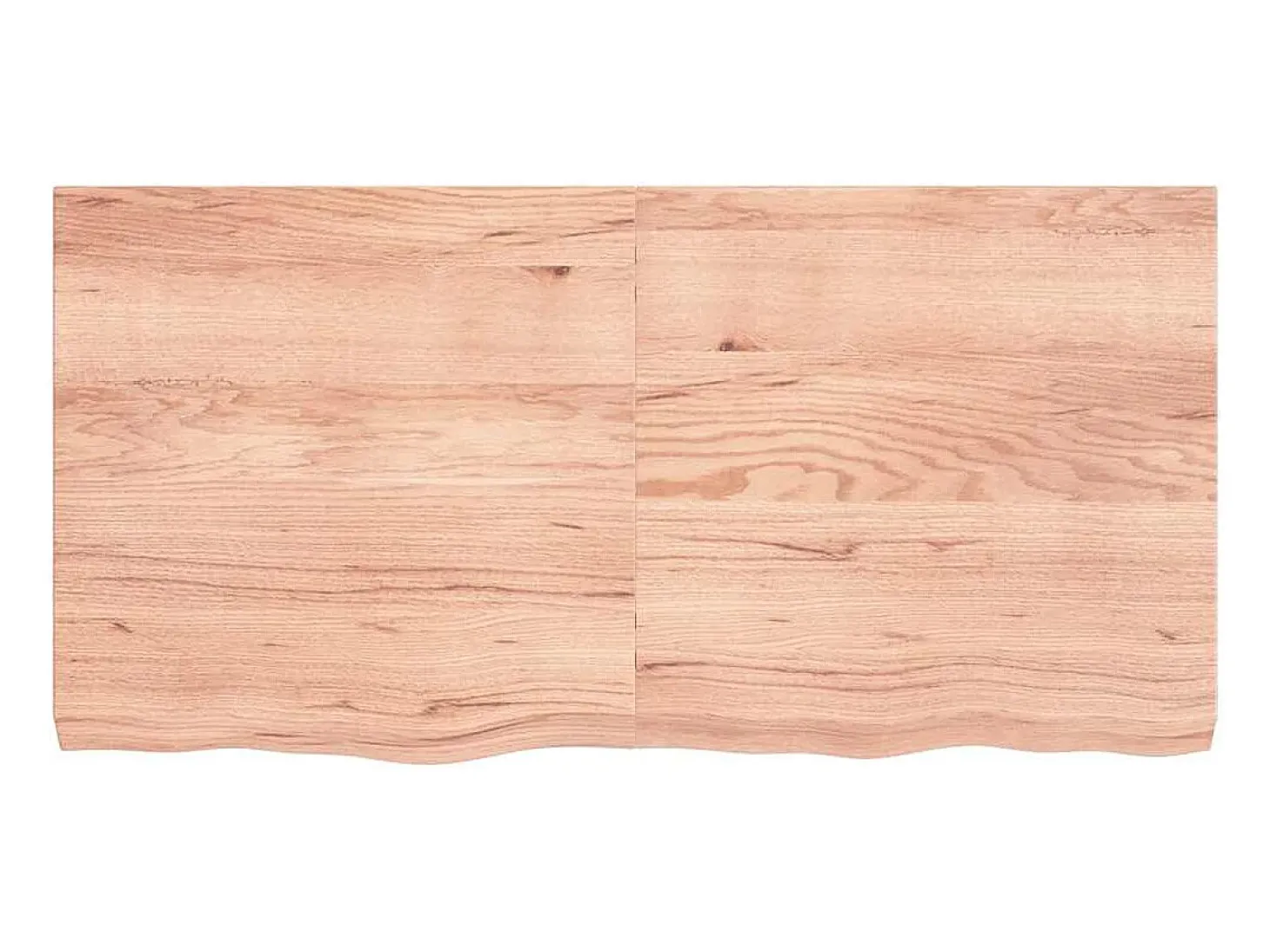 Estante de pared marrón claro en madera maciza de roble tratado