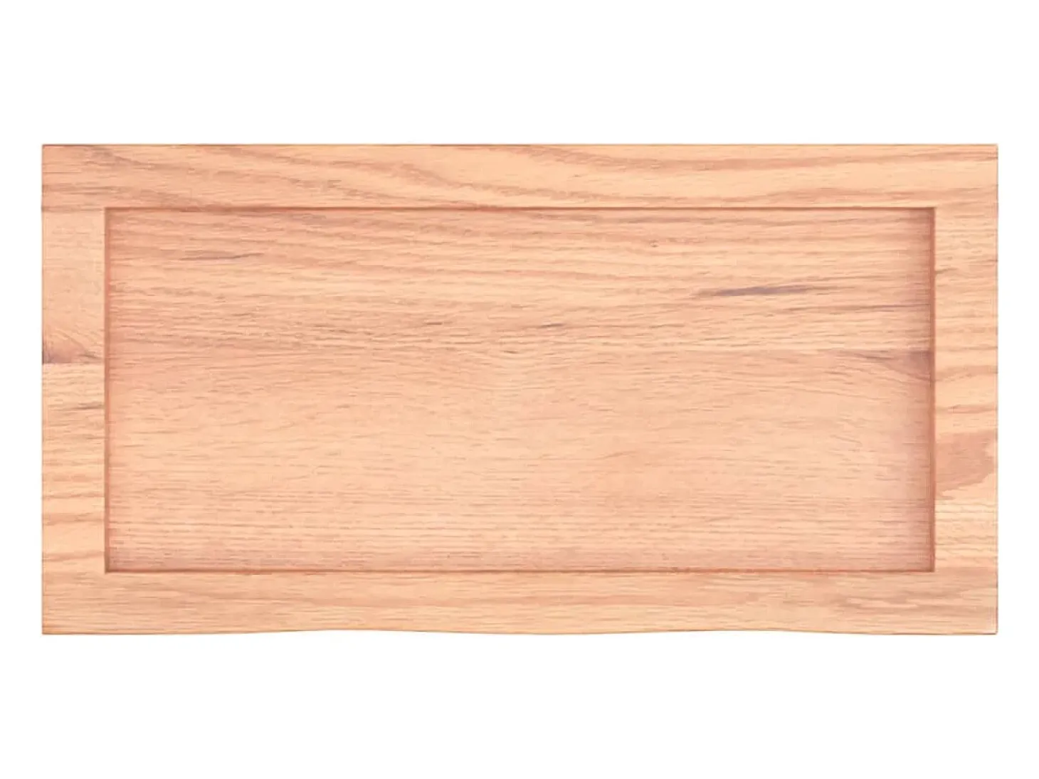 Estante de pared marrón claro en madera maciza de roble tratado