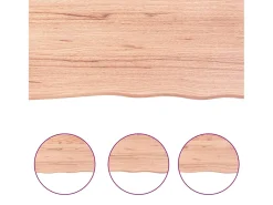 Estante de pared marrón claro 60x20x4 cm madera maciza de roble tratado