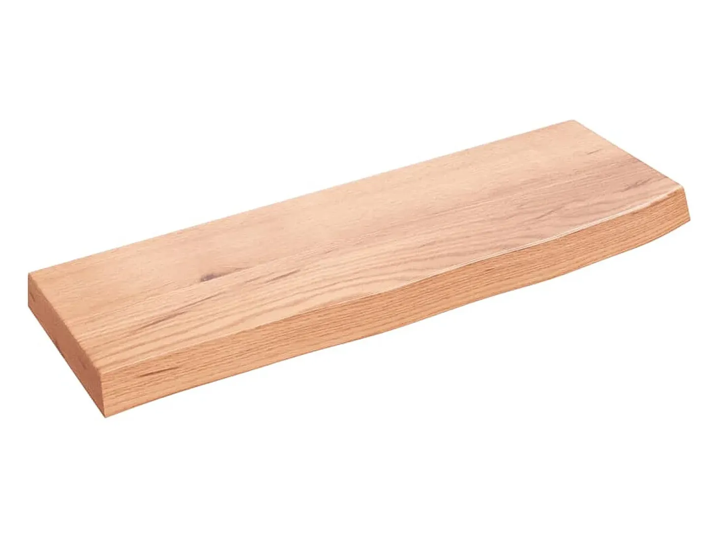 Estante de pared marrón claro 60x20x4 cm madera maciza de roble tratado