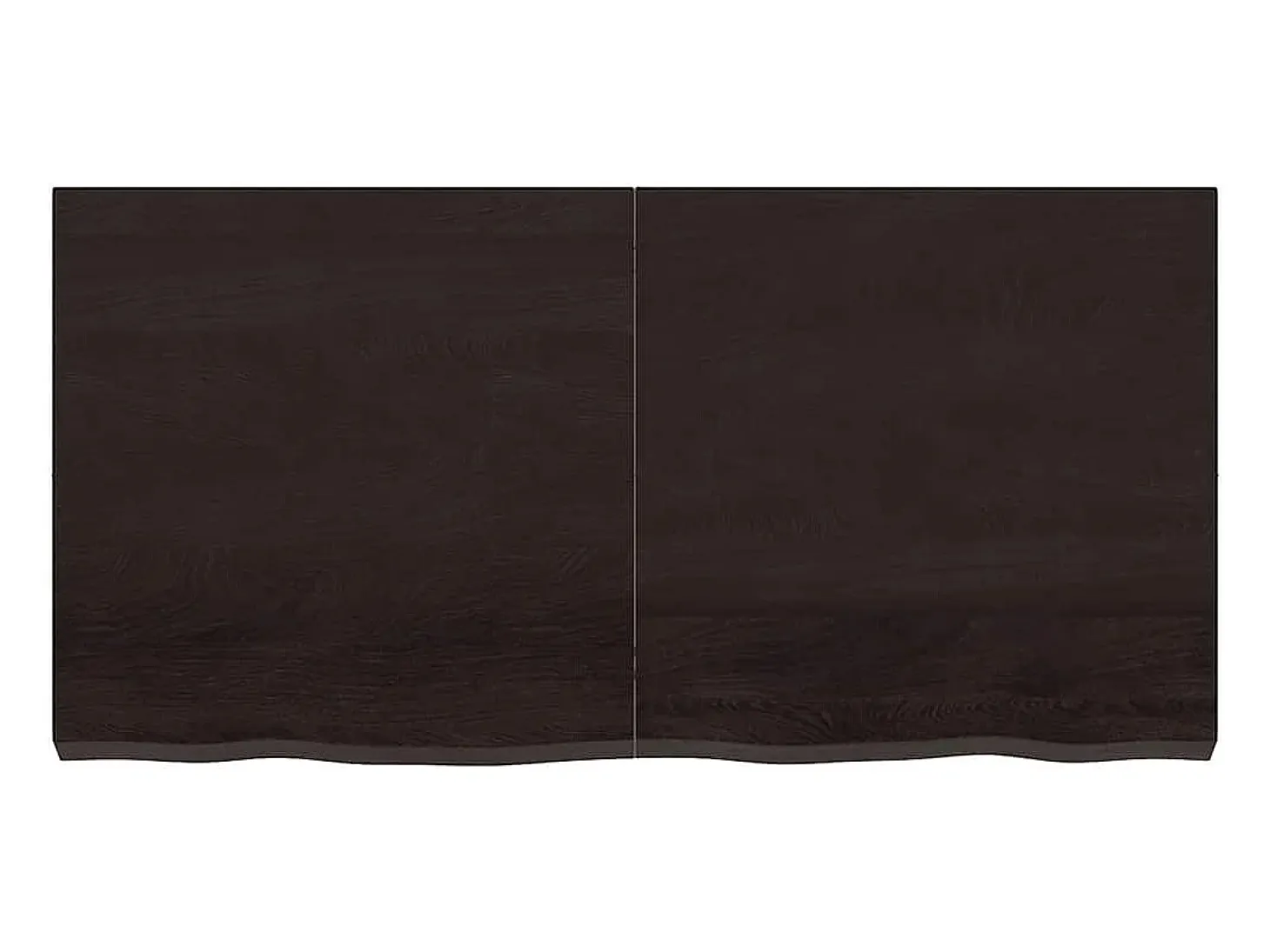Estante de pared marrón oscuro fabricado en madera maciza de roble tratada