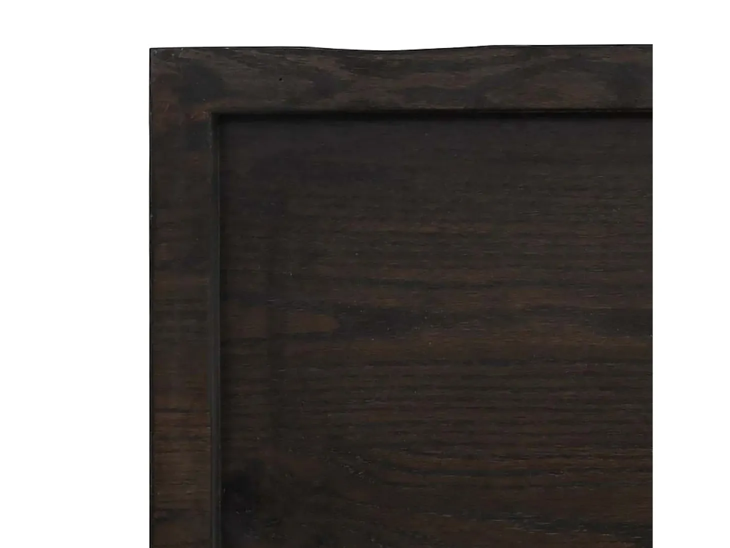 Estante de pared marrón oscuro fabricado en madera maciza de roble tratada