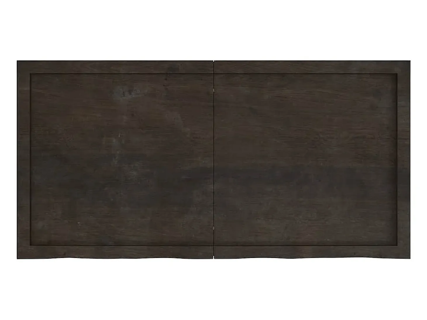 Estante de pared marrón oscuro fabricado en madera maciza de roble tratada