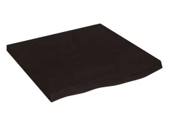 Estante de pared marrón oscuro fabricado en madera maciza de roble tratada