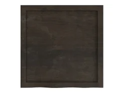 Estante de pared marrón oscuro fabricado en madera maciza de roble tratada