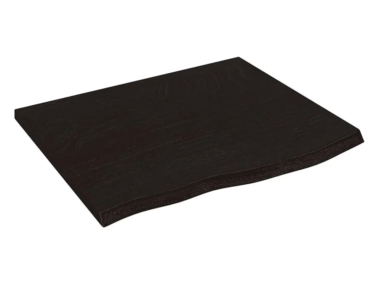 Estante de pared marrón oscuro 60x50x2 cm madera maciza de roble tratado