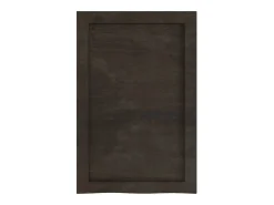 Estante de pared marrón oscuro fabricado en madera maciza de roble tratada