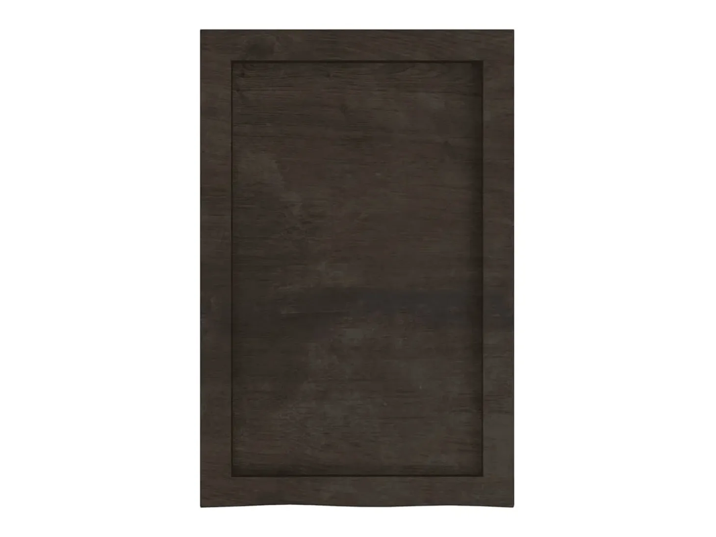 Estante de pared marrón oscuro fabricado en madera maciza de roble tratada