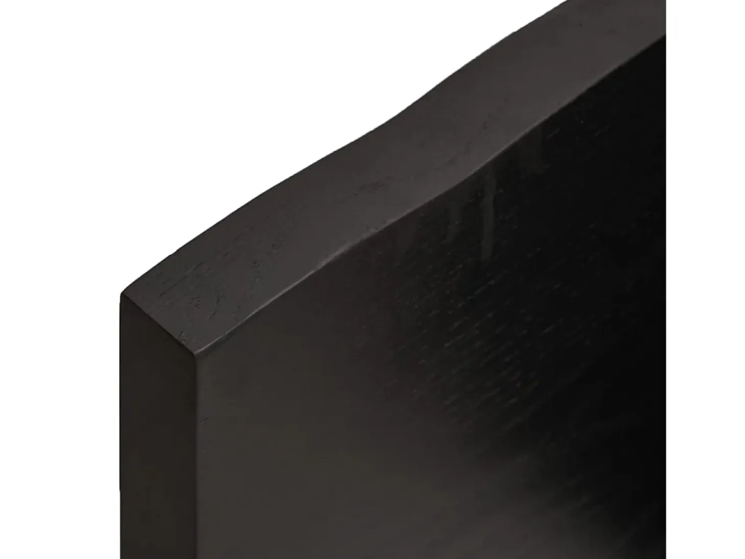 Estante de pared marrón oscuro fabricado en madera maciza de roble tratada