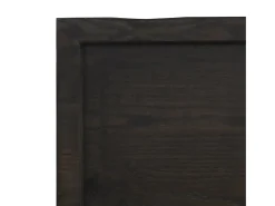 Estante de pared marrón oscuro fabricado en madera maciza de roble tratada