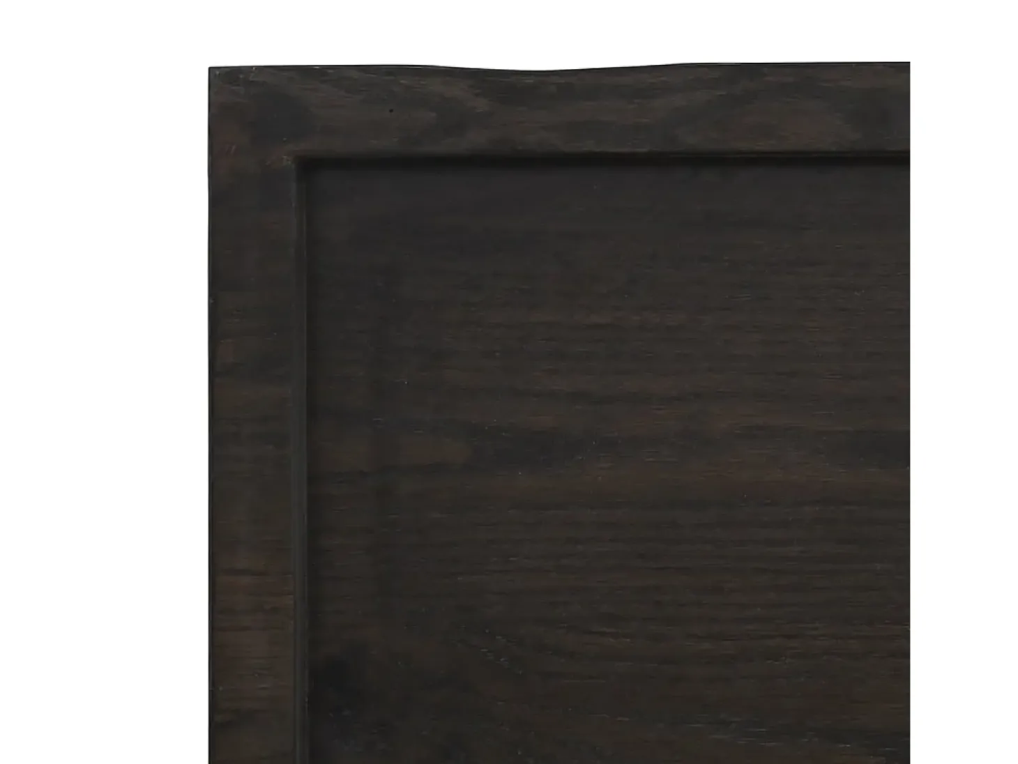 Estante de pared marrón oscuro fabricado en madera maciza de roble tratada