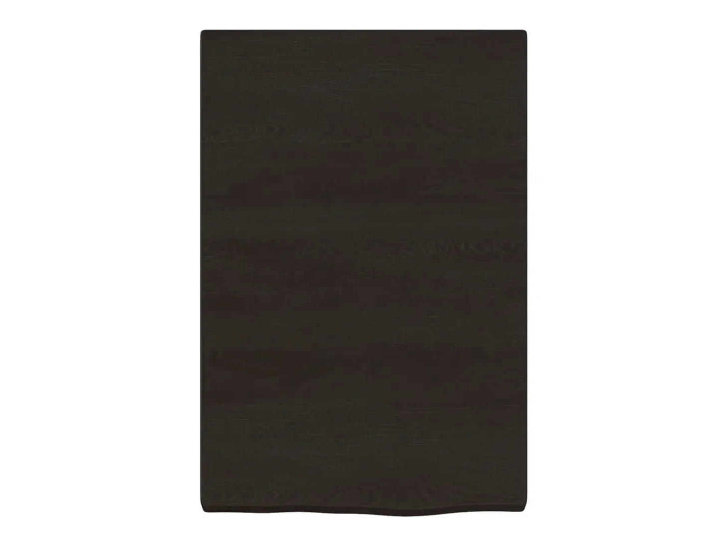 Estante de pared marrón oscuro fabricado en madera maciza de roble tratada