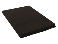 Estante de pared marrón oscuro fabricado en madera maciza de roble tratada