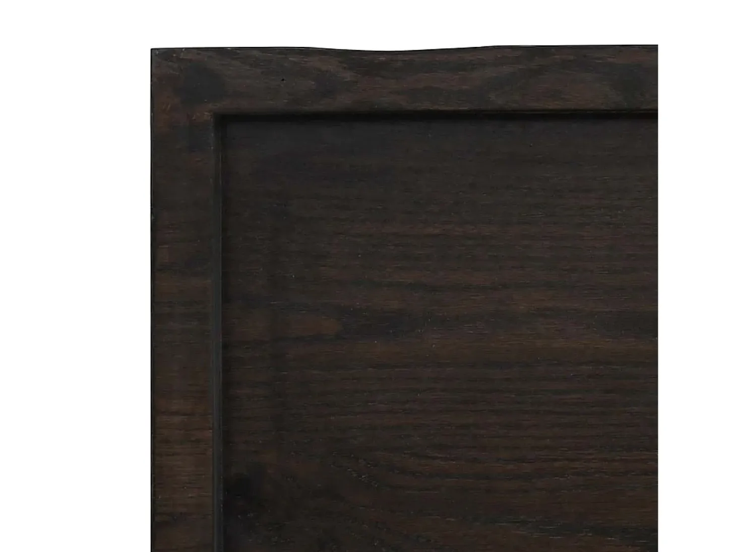 Estante de pared marrón oscuro fabricado en madera maciza de roble tratada