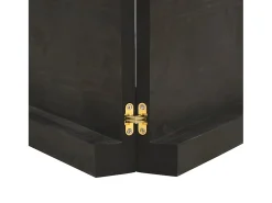 Estante de pared marrón oscuro fabricado en madera maciza de roble tratada
