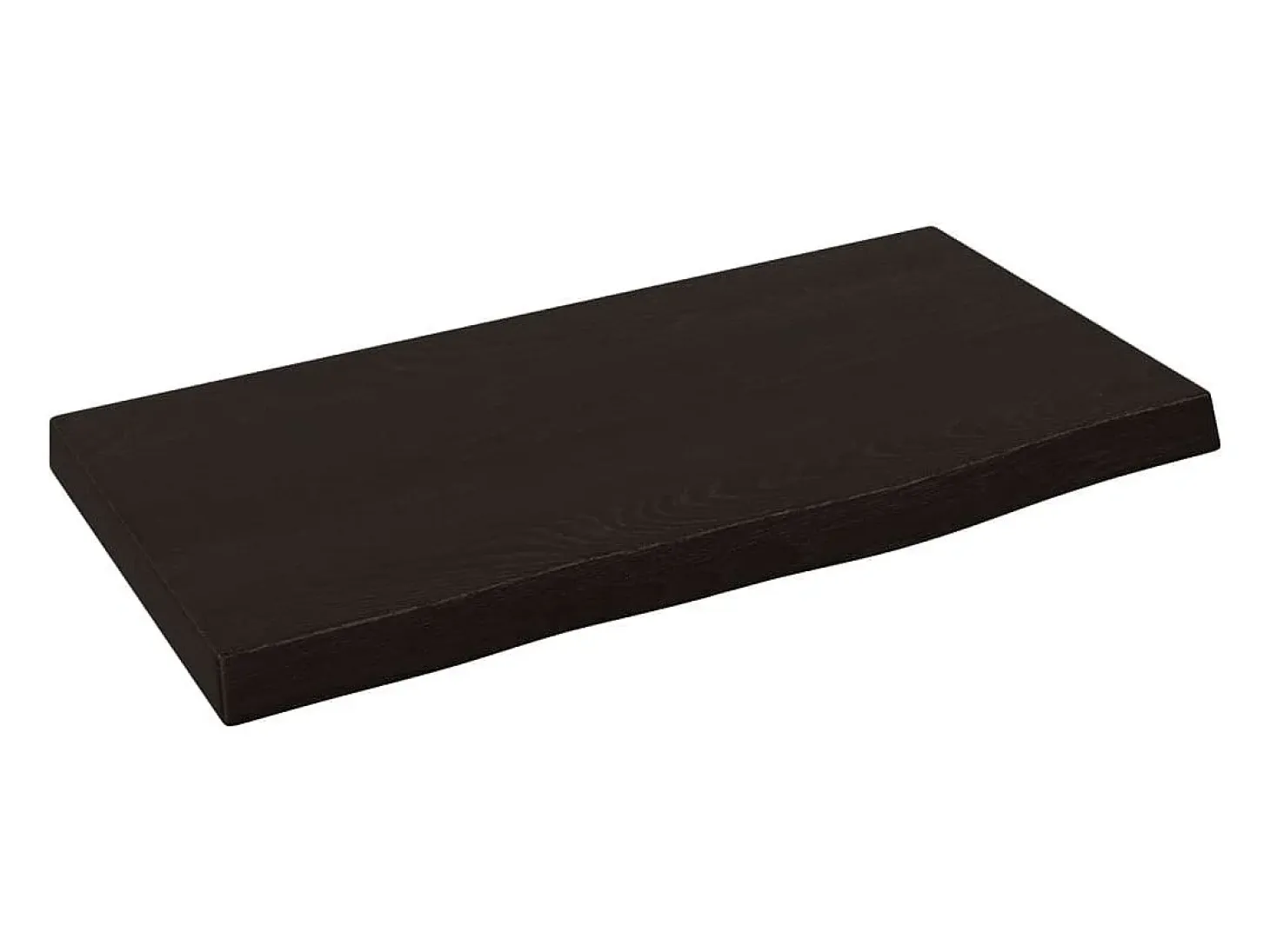 Estante de pared marrón oscuro 40x20x2 cm madera maciza de roble tratado