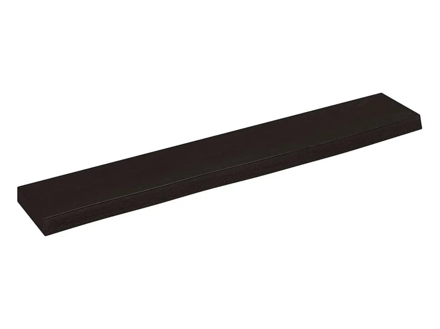 Estante de pared marrón oscuro 60x10x2 cm madera maciza de roble tratado