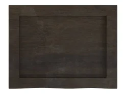 Estante de pared marrón oscuro fabricado en madera maciza de roble tratada