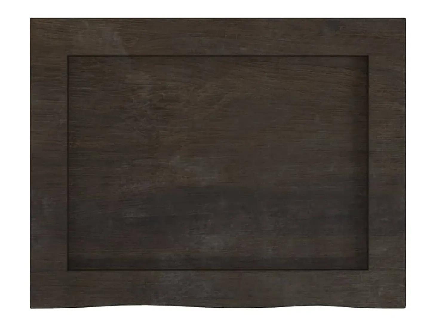 Estante de pared marrón oscuro fabricado en madera maciza de roble tratada