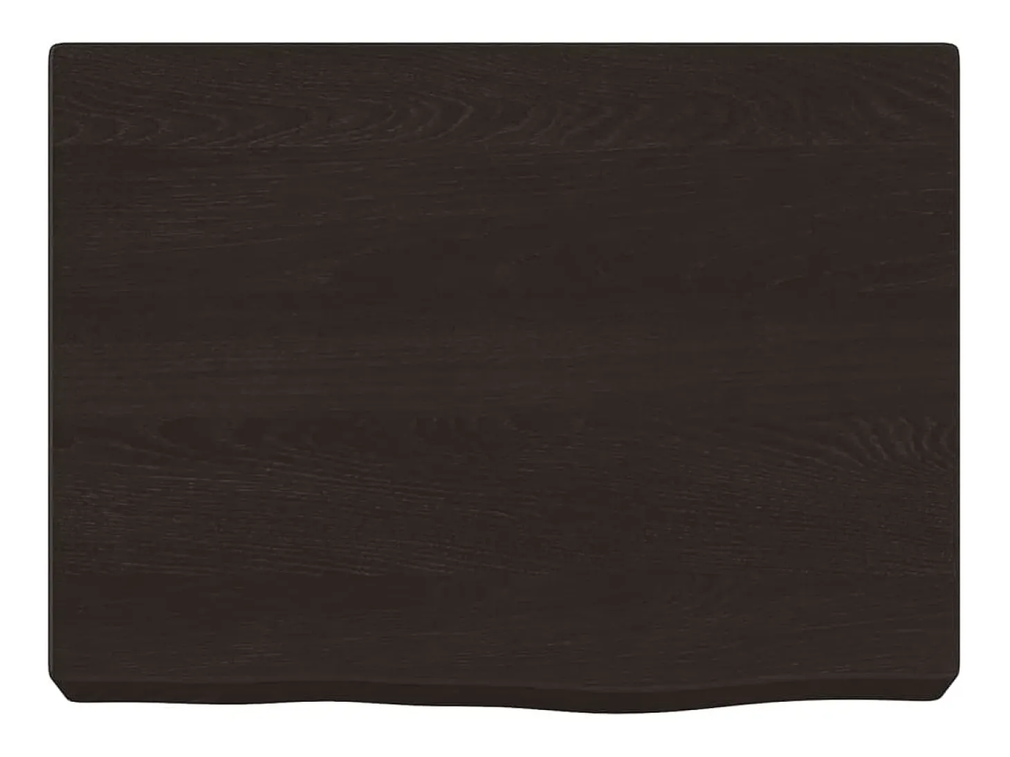 Estante de pared marrón oscuro fabricado en madera maciza de roble tratada