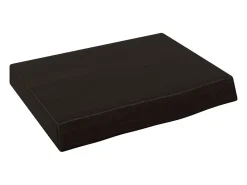 Estante de pared marrón oscuro fabricado en madera maciza de roble tratada